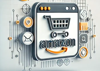 DALL·E 2025-03-15 23.46.16 - A clean and focused thumbnail highlighting the 'Amazon' course. The design features an online shopping cart and the Amazon logo with e-commerce elemen