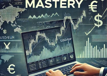 DALL·E 2025-03-16 11.12.01 - A sleek and professional thumbnail for a Forex Trading course. The image features candlestick charts, currency pairs like USD_EUR and GBP_JPY, and a t